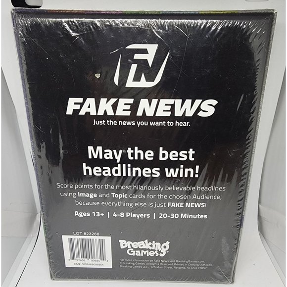 Fake News Image & Topic Card Game by Breaking Games Sealed Brand New - Picture 4 of 4